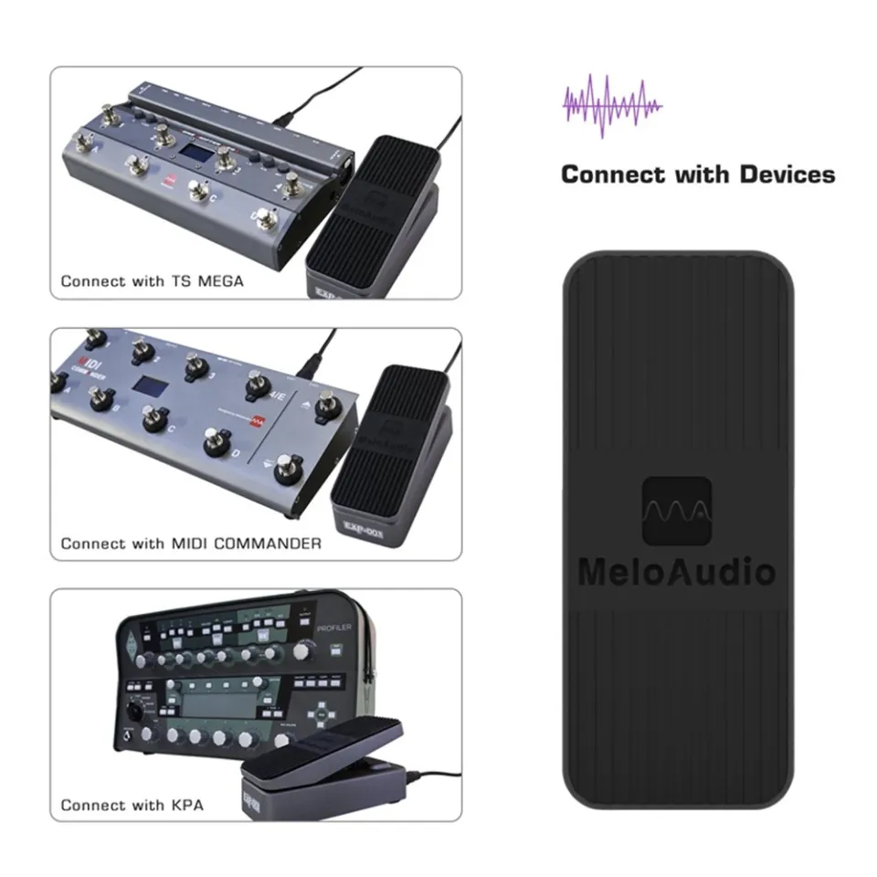 MeloAudio EXP-001 Wah Volume Expression Pedal For Guitar Multi