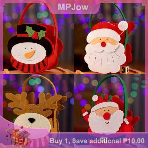【MPJow】 Felt Christmas Gift Bag Creative Santa Claus Sack Gift Presents Pouch Christmas Tree Candy Bag Gift Bags Xmas Decor