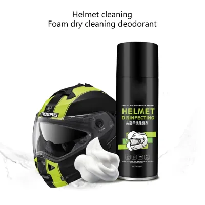 【Trending】 Motorbike Helmet Visors Cleaner Cleaning Care Agent For Riding Cloth Shoes Gloves 450ML Foam Cleaner