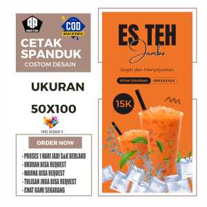 Cetak Spanduk Banner ES TEH JUMBO THAI TEA Costom Desain