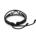 Anime Naruto Bracelet Cosplay Uchiha Bracelet Sharingan Eye Bracelet Multi-layered Cowhide Braided Bracelet For Naruto Fans Gifts. 