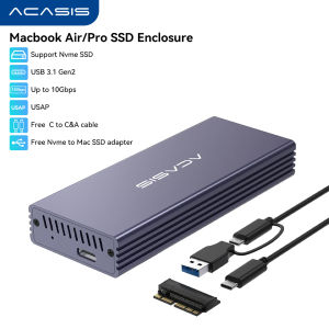 ACASIS USB C 3.2  12+16 PIN SSD Enclosure for MacBook ProMacBook Air Mac Pro iMac and Mac mini from 2013 to 2017  Enclosure with M.2 Nvme SSD adapter MAC3W