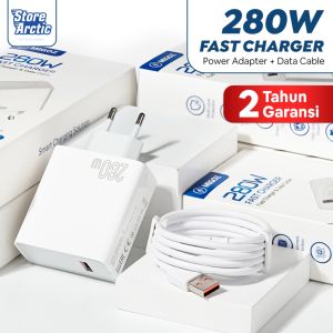 Migoz Set Charger Smartphone 280W Micro dan Type C Fully Compatible Fast Charging Android Support Vooc Quick Charge 3.0 Oppo Xiaomi Redmi Adapter Cable Adaptor dan Kabel