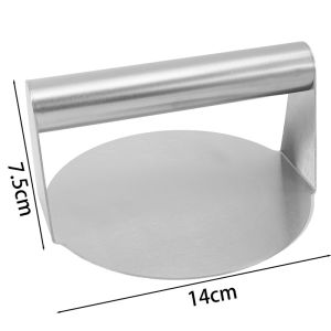 Stainless Steel Smash Burger Press Hamburger Patties Meat Masher Circular Meat Press Mold for Deli Meats Kitchen Accessories