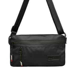 Tas Selempang Bahu Pria PEGE Chalio Model 2in1 Anti Air Bahan Bimo Waterproof Bisa Slempang Dan Pouch Model Kasual Warna Hitam - PG 8979