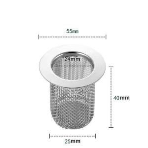 Bathroom Sink Drain Strainer Stainless Steel Floor DrainFilter Mesh Basket Filter Hair Trap Anti-Clog Slag Strainer