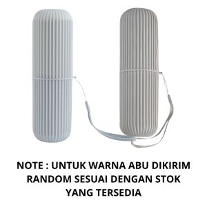 Tempat Sikat Gigi Travel + Tali Gantungan / Big Toothbrush Case / Gelas Cangkir Model Tabung Polos Warna Pastel / Box Kotak Penyimpanan Pasta Odol Kain Lap Casan HP Sabun Obat Multifungsi / Dispenser Portable Untuk Hiking Camping Traveling - HOMIA