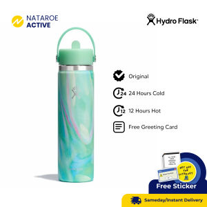 Hydro Flask Tumbler 24oz Wide Mouth Flex Straw Cap - Jelly Green