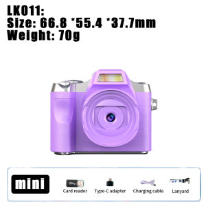 Ekleva 64MP Máy Ảnh Di Động đầu ghi video Với đèn flash Pin Dock Retro Siêu Nhỏ Gọn máy ảnh kỹ thuật số Với Màn Hình HD 1080P