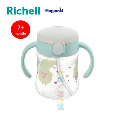 Richell MUGOOD Straw Cup / Direct Drink Cup 7m+ Baby Kids Bottle 200ml