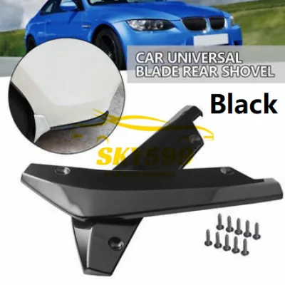 FLE_2Pcs Universal Car Rear Bumper Lip Spoiler Diffuser Splitter Scratch Protector Durable Lightweight 1set