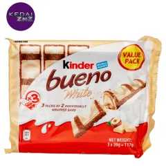 FERRERO KINDER CARDS - 76G - 3x2 = 6 PIECES - CRUNCHY BISCUIT CHOCOLATE  FILLING