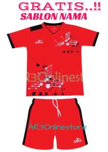 ( FREE SABLON NAMA ) Baju olahraga anak laki/perempuan kaos bola futsal badminton bulutangkis tenis voli SD SMP usia 5-13 tahun terbaru