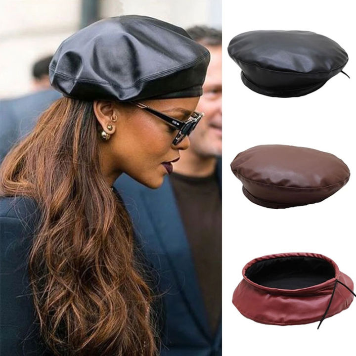 Leather caps store for ladies