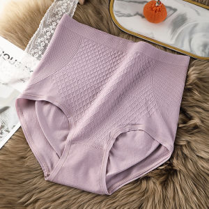 Underwear High waist Pure color Close-fitting Comfortable Cotton Tummy control