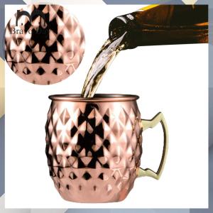 【New Arrival】 Rust-Resistant Stainless Steel Mug for Moscow Mule Cold Beverages 16oz Stylish Bar Drinkware