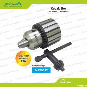 Kop Bor Kepala Bor Kones Drill Chuck Heavy Duty 5 - 20mm JT3 SAN OU