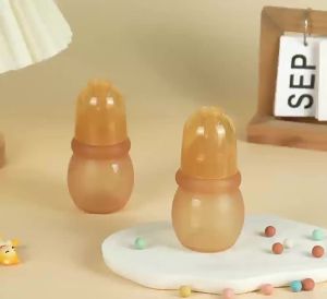 Anti-Colic Wide-Neck Silicone Baby Feeding Bottle Bottom Air Vent Newborn Natural Latch Milk Bottle Botol Susu Bayi Anti Kolik