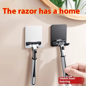 OURUNZHE ตะขอปลั๊กไฟอเนกประสงค์ติดผนังที่เก็บมีดโกนติดผนังมีกาวที่แข็งแรง
