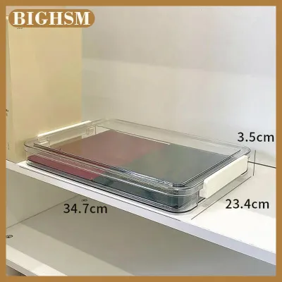 BIGHSM Giấy Organizer Stackable Hộp Lưu Trữ Trong Suốt Máy Tính Để Bàn Lưu Trữ Tài Liệu Giấy Chứng Nhận Quan Trọng Hộp Lưu Trữ