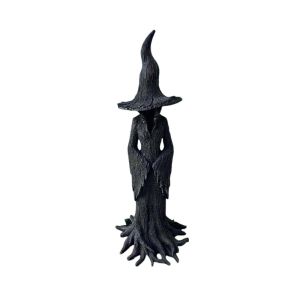 MIKE DUNBAR Black Halloween Witch Statue Retro Style Gothic Halloween Party Decoration Personality Resin Ghost Witch Sculpture Home Office Decor