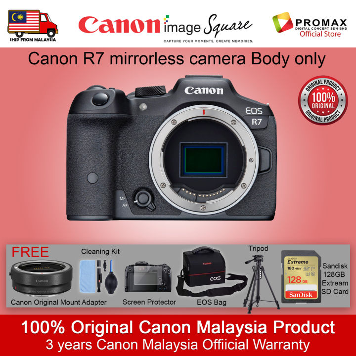 Canon EOS R7 / Canon R7 KIT Mirrorless Camera RFS 1845MM / 18150MM (FREE Canon Mount Adapter