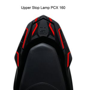 Upper Stop Lamp Protector Cover Honda PCX 160 Aksesoris Decal Variasi Carbon Pelindung Body Bahan Karet Premium Warna Tidak Luntur