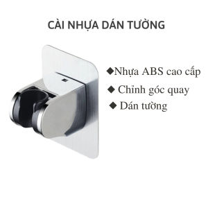 Giá đỡ vòi sen - vòi xịt dán tường chỉnh góc quay bảo hành 12 tháng
