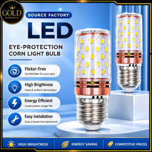 Focus on Safety 12W LED Corn Bulb E14/E27 Super Bright Energy-Saving Candle Chandelier with 3 Color Modes & Easy Installation
