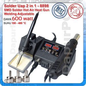 Mesin 8898 Solder Uap 2 in 1 Hot Blower dan Solder Adjustable 600W