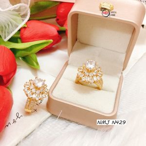 Nhẫn Nữ N429 Đính Đá Kiểu Dáng Sang Trọng Hiện Đại