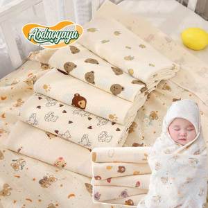 Aoduoyaya Kid Blanket Baby QuiltDouble-Layer Cotton Gauze Air Conditioning Blanket New Born Baby Small Quilt