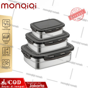 Kontainer Makanan Stackable Tempat Penyimpanan Serbaguna Kedap Udara Food Storage Box Tempat Penyimpanan Kulkas Sayur Buah Daging Kotak Dapur Food Organizer