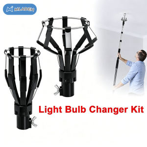 MLADEN Lamp Bulb Changer Kit Iron Spring Grip High Ceiling LED Floodlight Replacement Tool
