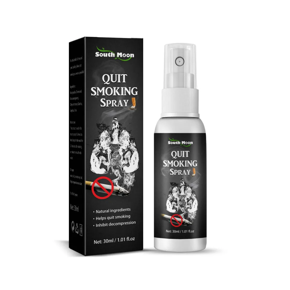 South Moon Quit Smoke Spray Smoking Cessation Spray Mini Healthy Plant  Extracts Control-smoking Cessation Spray For Mouth Smoking For Smoking  Cessation Nature Ingredient Quit Smoking Patch Sticker In Stock(30ml)