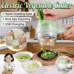 Handheld Electric Vegetable Cutter Set Kitchen Garlic Chopper Slicer Portable Electric Processor