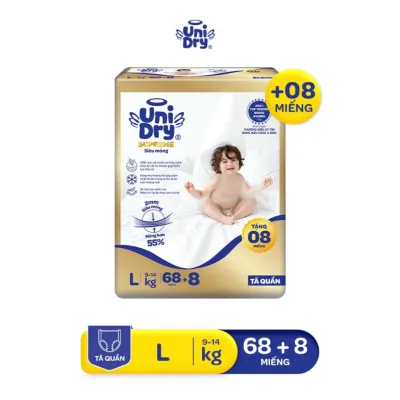 Tã quần UniDry siêu mỏng 2mm cao cấp đủ size M/L/XL/XXL/XXXL