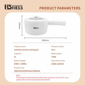 BSBOSS Multi Cooker Non Stick Ceramic Coating Mini Electric Multi Function Cooker