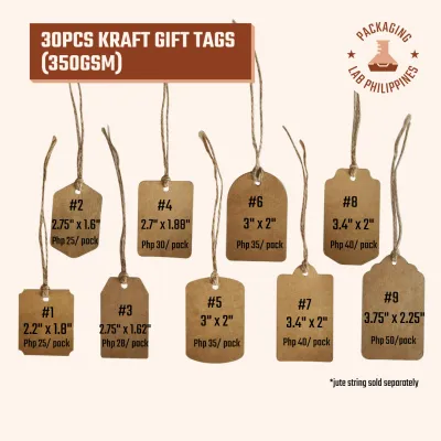 [30pcs] 350gsm Kraft Hang Tag Kraft Paper Blank Gift Tag Thick Quality Gift Tag
