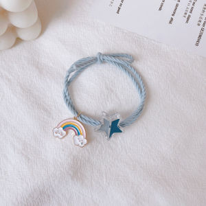 Ins Fashion Cartoon Wishing Star Bracelet/Hair Rope Little Girl Rubber Band Accessories Bracelets for Friendship
