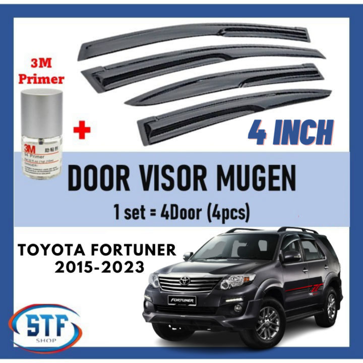 Toyota Fortuner 2015-Present Door Visor Air Press Window Mugen 4 inchi ...