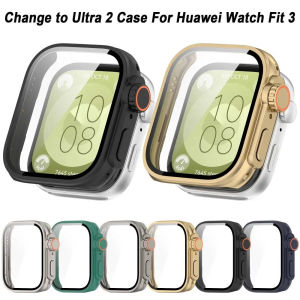 Appearance Upgrade to Ultra For Huawei Watch Fit 4 Pro Screen Protector Case Hard PC Case with Tempered Glass Accessories For Huawei Watch Fit 3 4