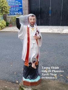 Tượng Thánh Tông đồ công giáo Phanxico Xavie cao 70cm chất liệu composite quà tặng công giáo