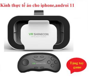 Kính VR SHINECON 5.0 Mắt Kính 4.7-5.5 inch hỗ trợ xem phim 3Dtreen điện thoại Tặng Tay cầm chơi game