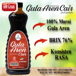 Gula Aren Cair Asli Murni 600 Gram Brown Sugar Cair Asli 100% Organik Liquid Palm Sugar 100 % Pondok Aren Original Bpom Halal MUI