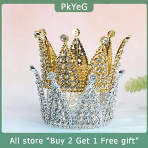 [COD] PkYeG KITCHEN Crown Cake Topper Tiara Kids Hair Ornament Birthday Party Supplies