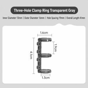 JAYQQ 3 lỗ Vòng gáy 3 lỗ Trong suốt Nhựa Vòng gáy sách Đa chức năng Có thể tháo rời Phụ kiện đóng gáy sổ tay tự làm Phụ kiện làm scrapbook tự làm