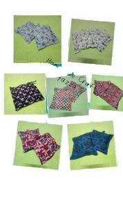 Handmade Craft Batu Alas Lesung Batu Bantul Lesung Batu with Blue Floral Pattern