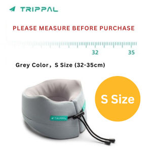 TripPal Travel Pillow with All-Rounded Neck Head and Chin Support Squeezable U-Shaped Neck Pillow Memory Foam Washable