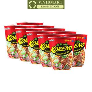 [SET 10 LY] - PALDO - Mì ly Koreno 2 vị: Bò cay Kim chi Mì ly ăn liền Koreno Hàn Quốc Mì ly Koreno ăn liền (65g/ly)